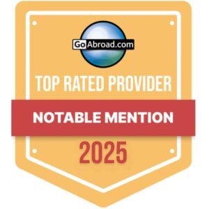 GoAbroad 2025 top rated provider notable mention award